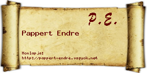 Pappert Endre névjegykártya