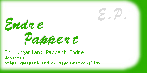 endre pappert business card